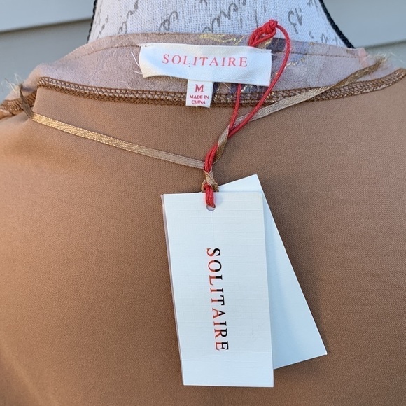 Solitaire Nude Filagree Open Front Faux Suede Jacket - Picture 11 of 14